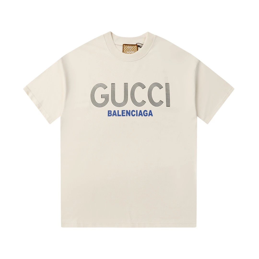 Gucci x Balenciaga Retro Logo Tee Cream
