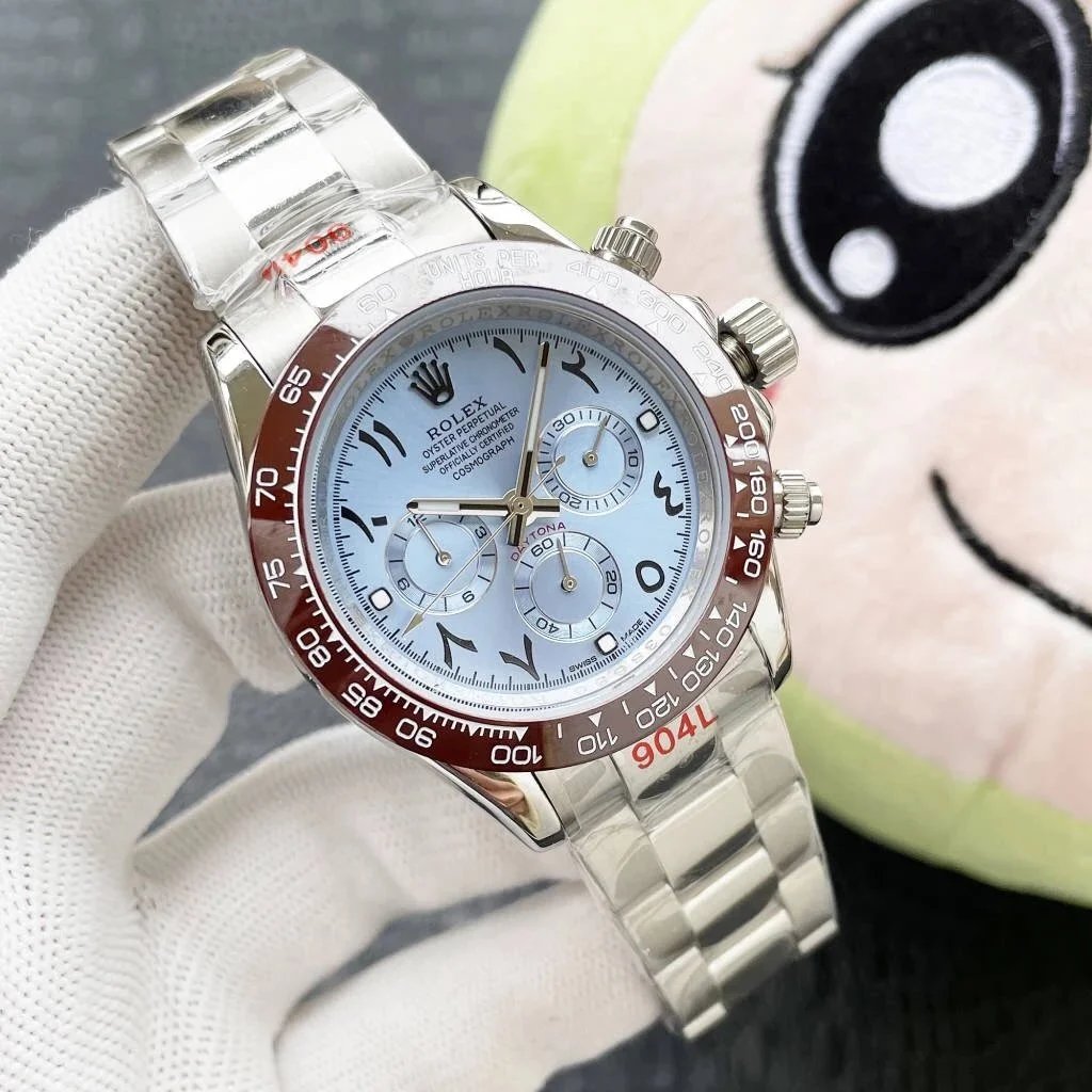Silver case, numeral Tiffany blue dial, steel band