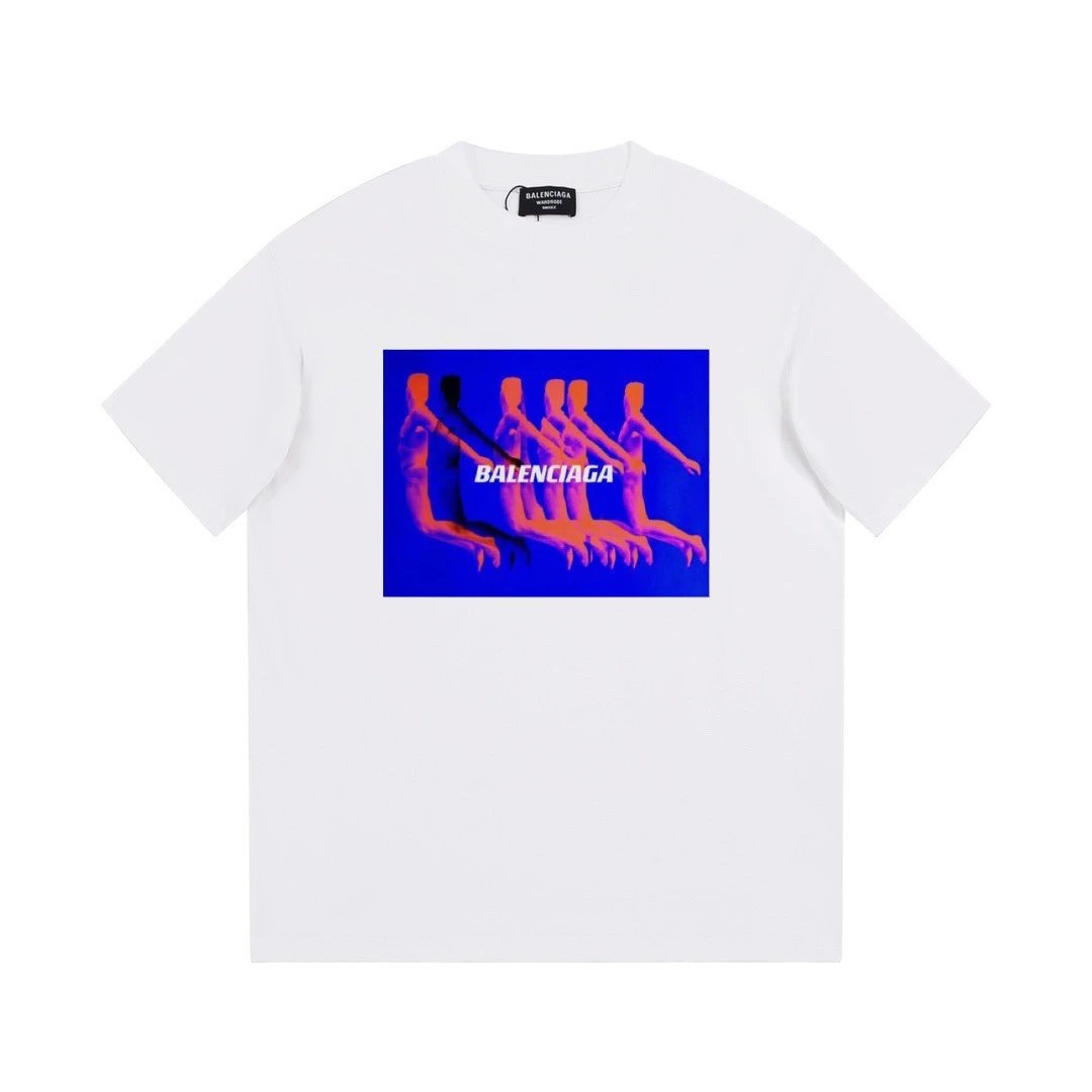 Balenciaga Wardrobe Multi-Figure Graphic Tee White