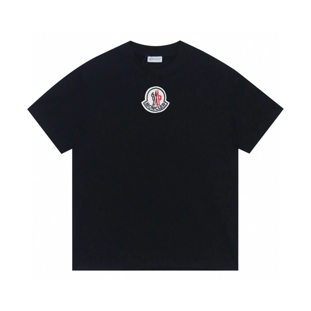 Moncler Logo Patch Navy T-Shirt - 6