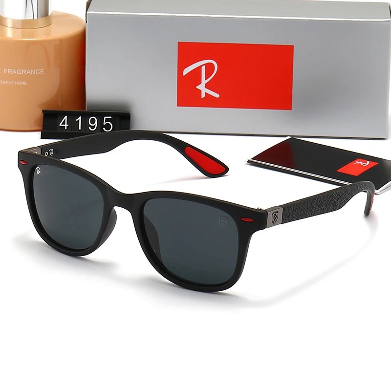 Ray-Ban RB4604 Square Sunglasses Matte Black Frame Black Lens