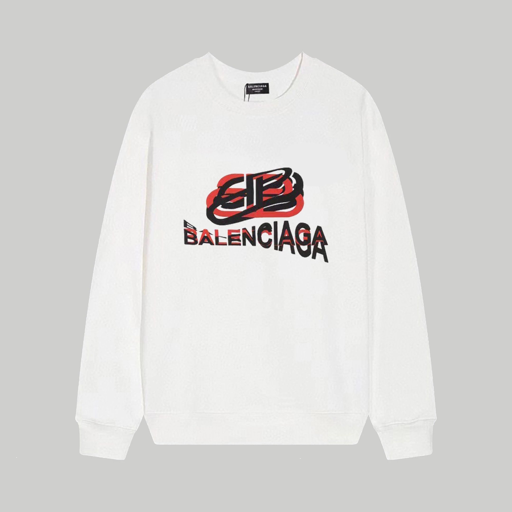Balenciaga BB Glitch Logo Sweatshirt White