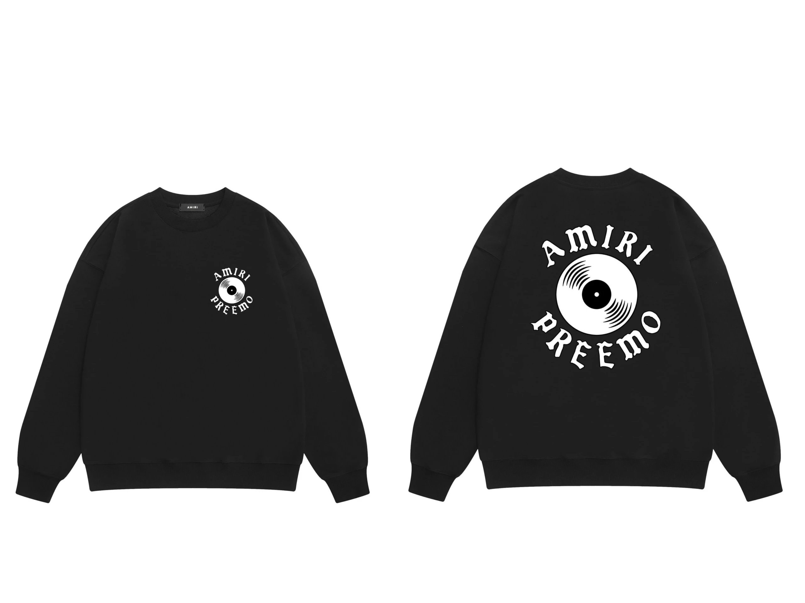 Amiri Preemo Vinyl Record Black Hoodie - 1