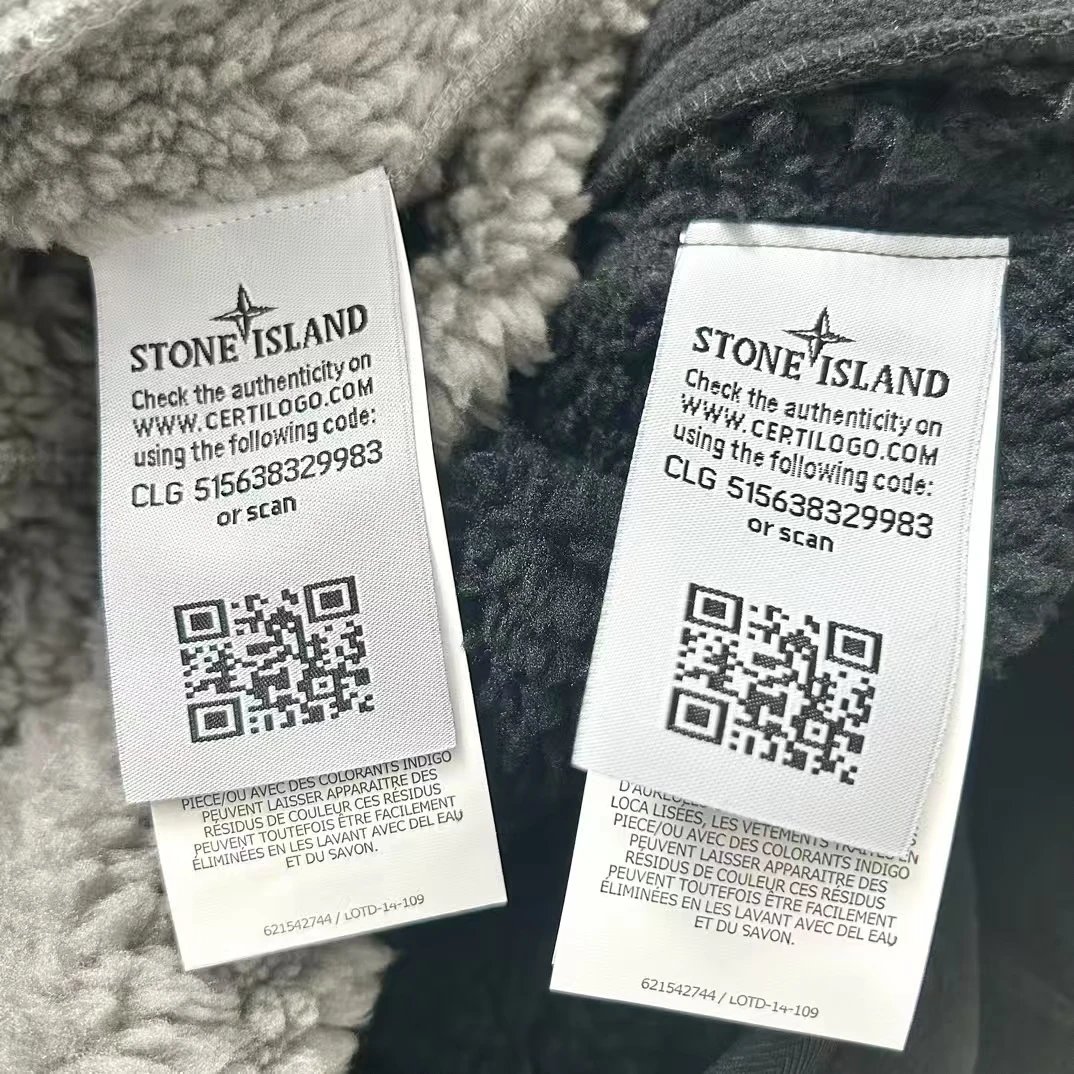 Stone Island Fleece Hooded Jacket Gray Outerwear - 6