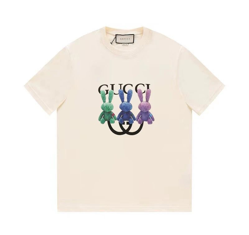 Gucci GG Pattern Graphic T-Shirt Beige - 10