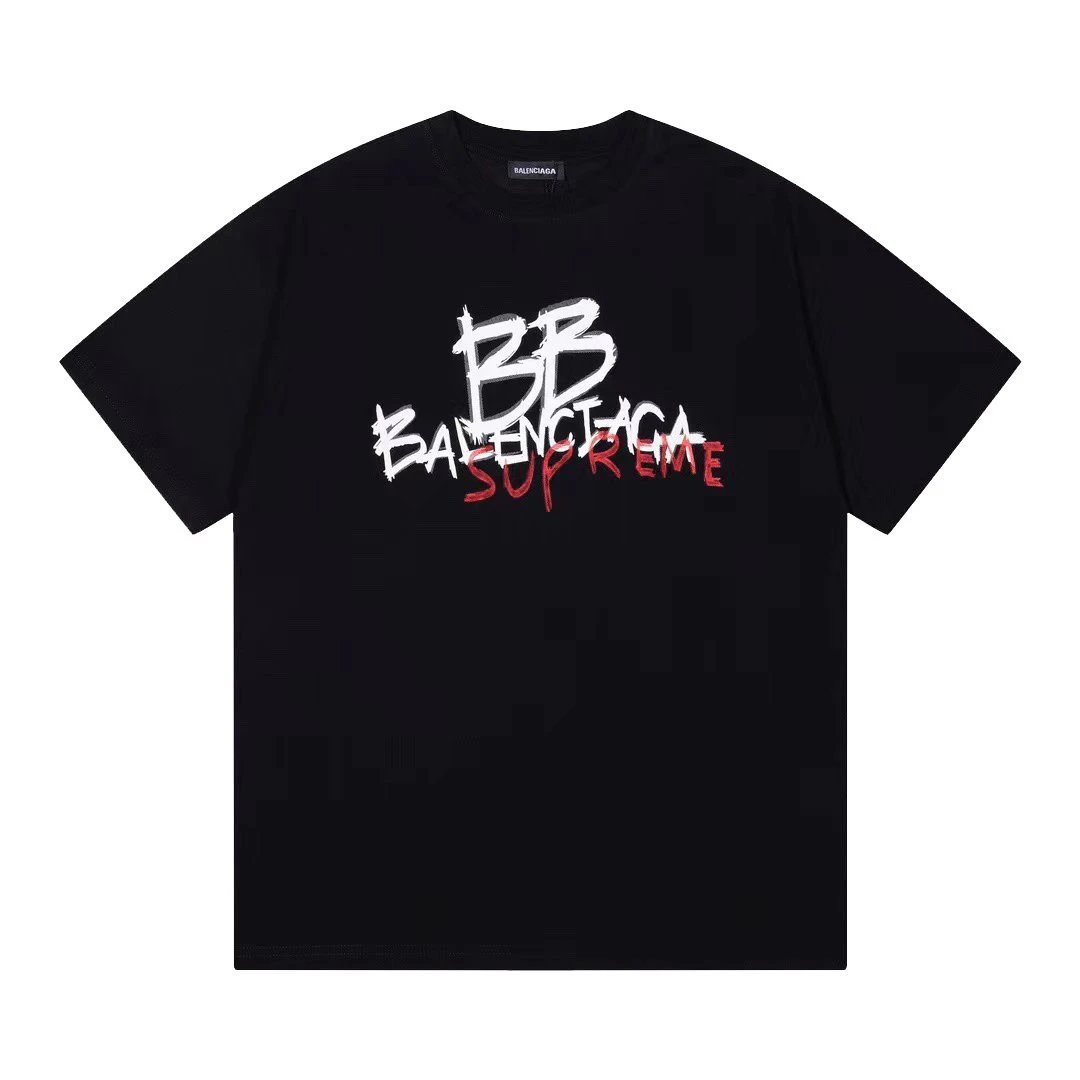 Balenciaga x Supreme BB Graffiti Tee Black