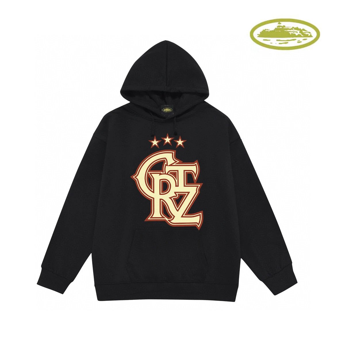 Corteiz CRTZ Arch Logo Black Hoodie - 11