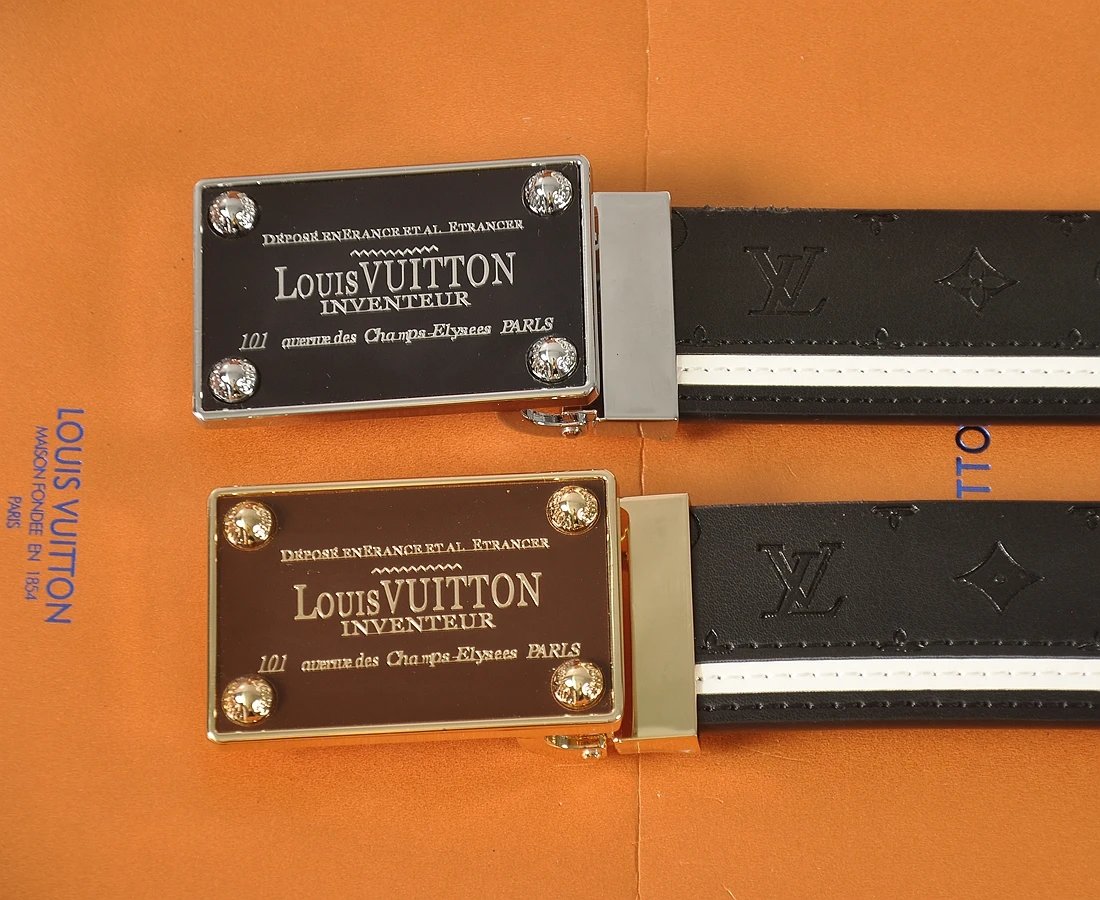 Louis Vuitton x Supreme Monogram Stripe Belt Black - 3