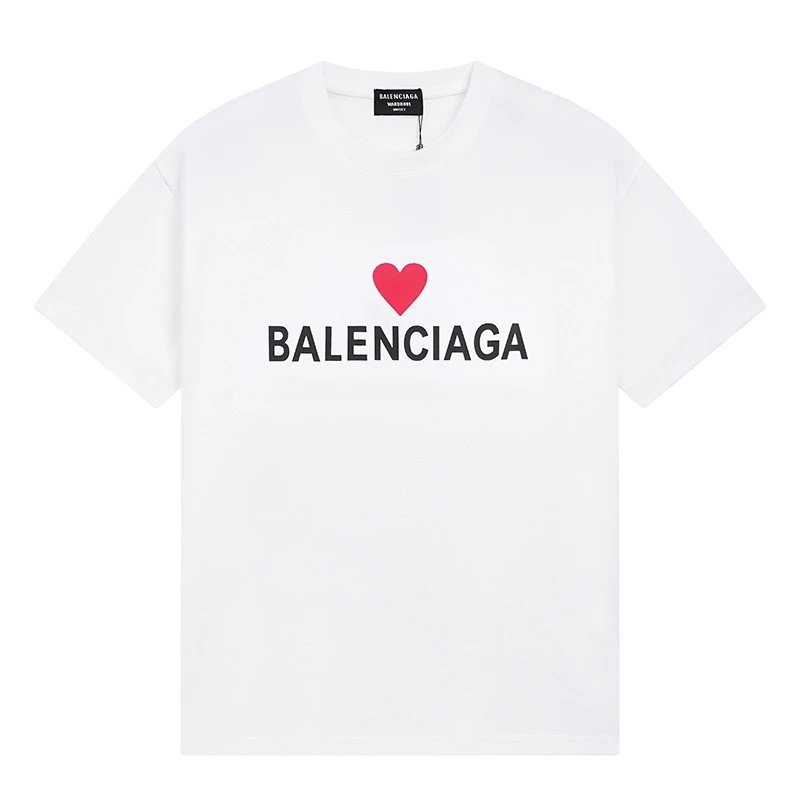Balenciaga Heart Logo Tee White