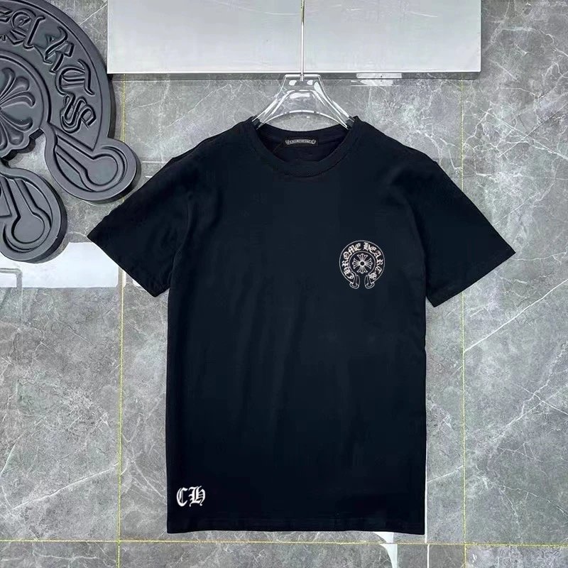 Chrome Hearts Horseshoe Logo Tee - Black/Silver
