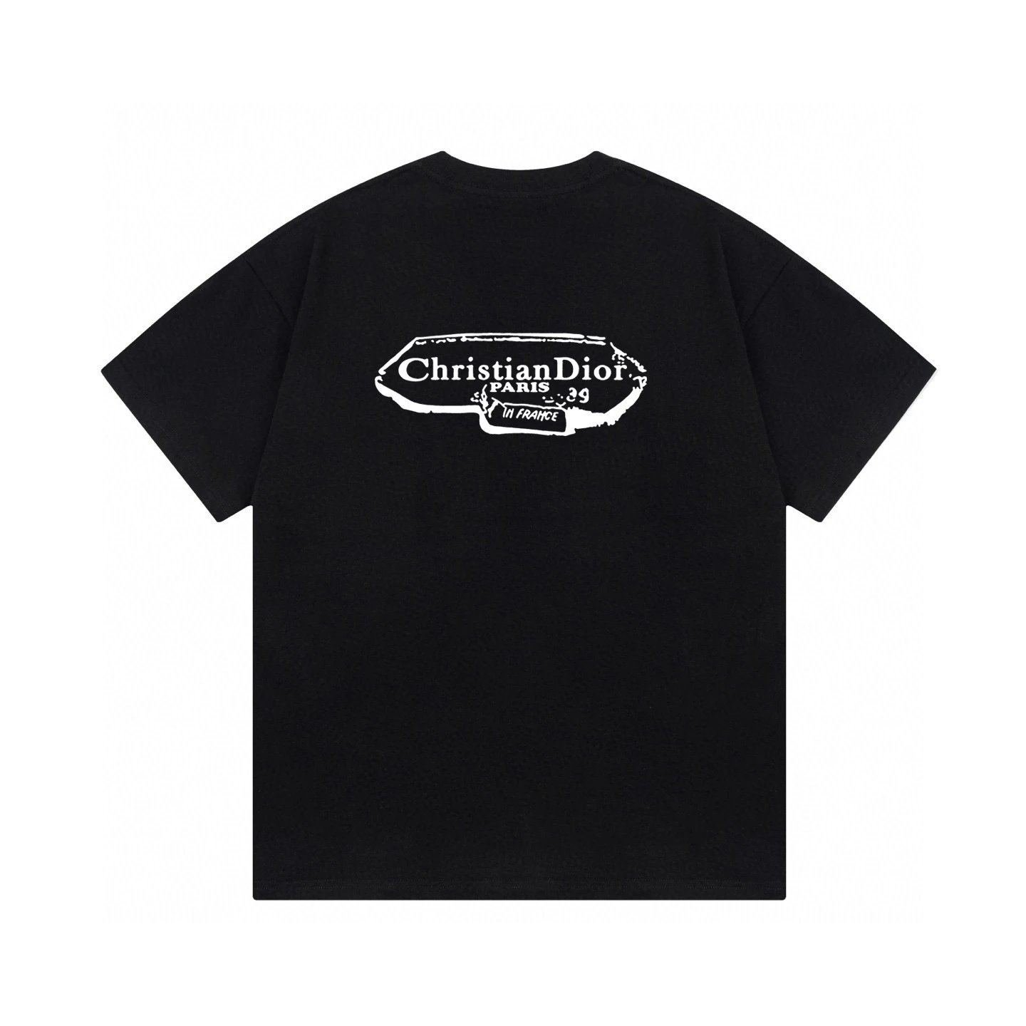 Dior Oblique Stripe Logo Black T-Shirt - 7