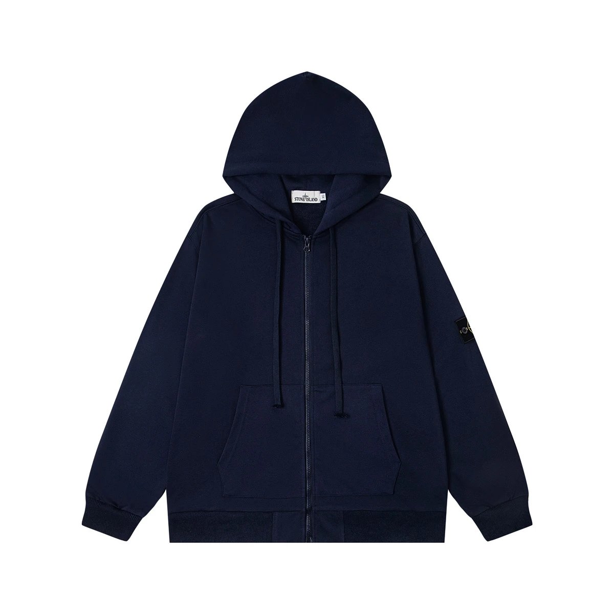 Stone Island Zip Hoodie Navy Blue