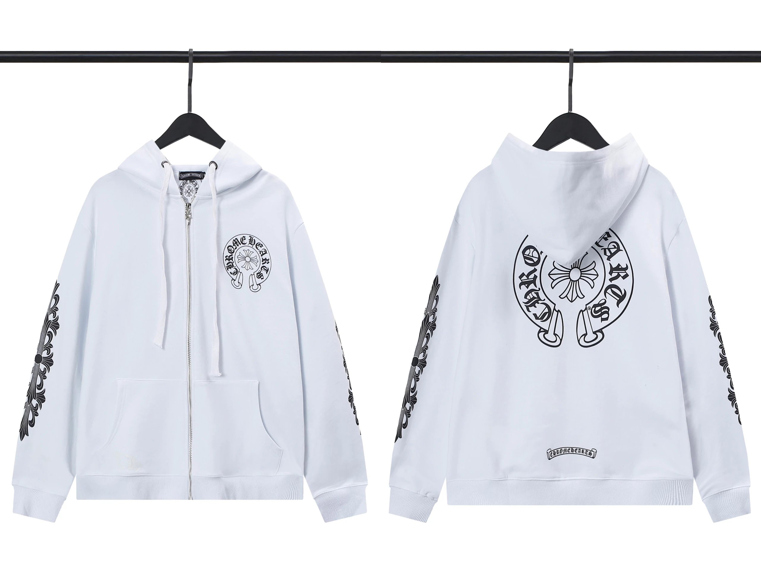 Chrome Hearts Floral Zip-Up Ho