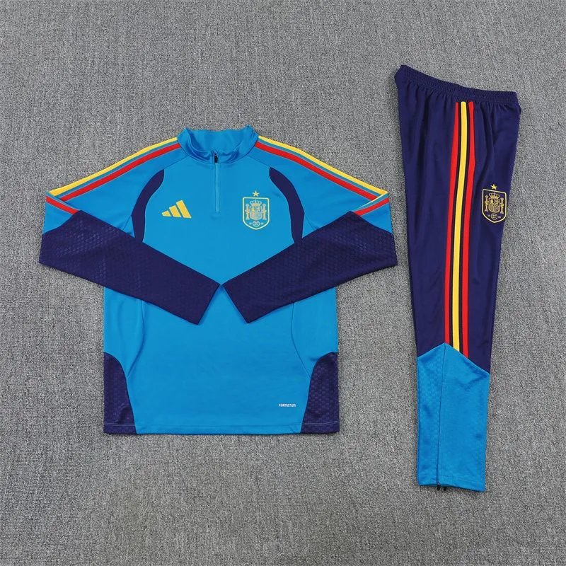 2026 FIFA World Cup Spain lake blue Half pull training suit