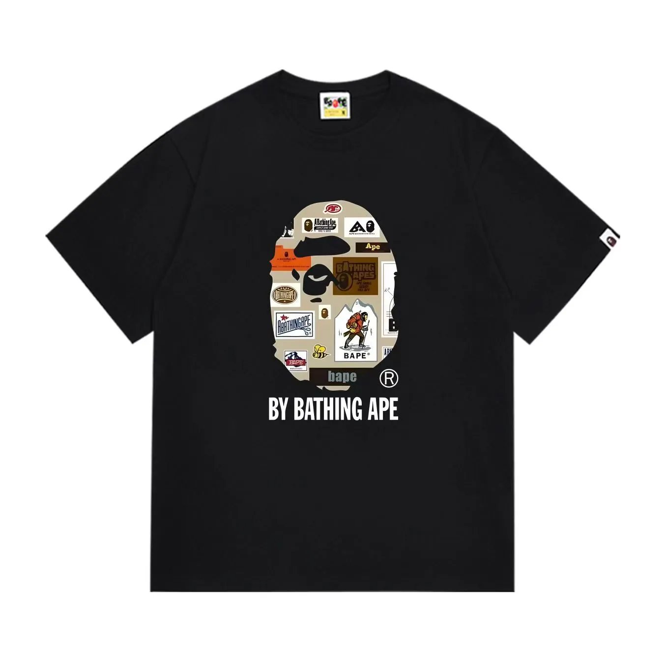 BAPE By Bathing Ape Logo Collage Tee Black