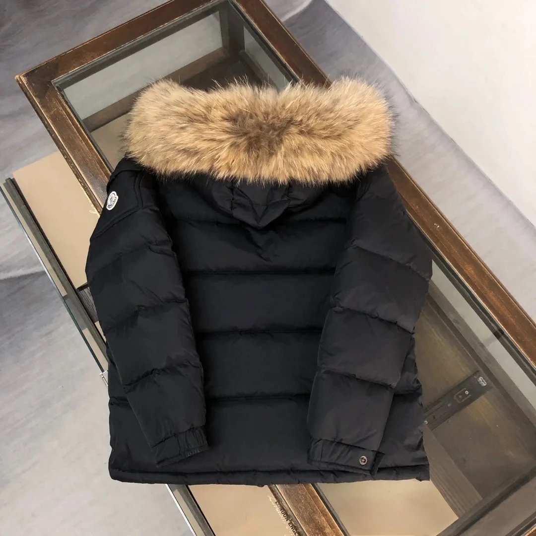 Moncler Maya Navy Down Jacket with Fur Trim - 9
