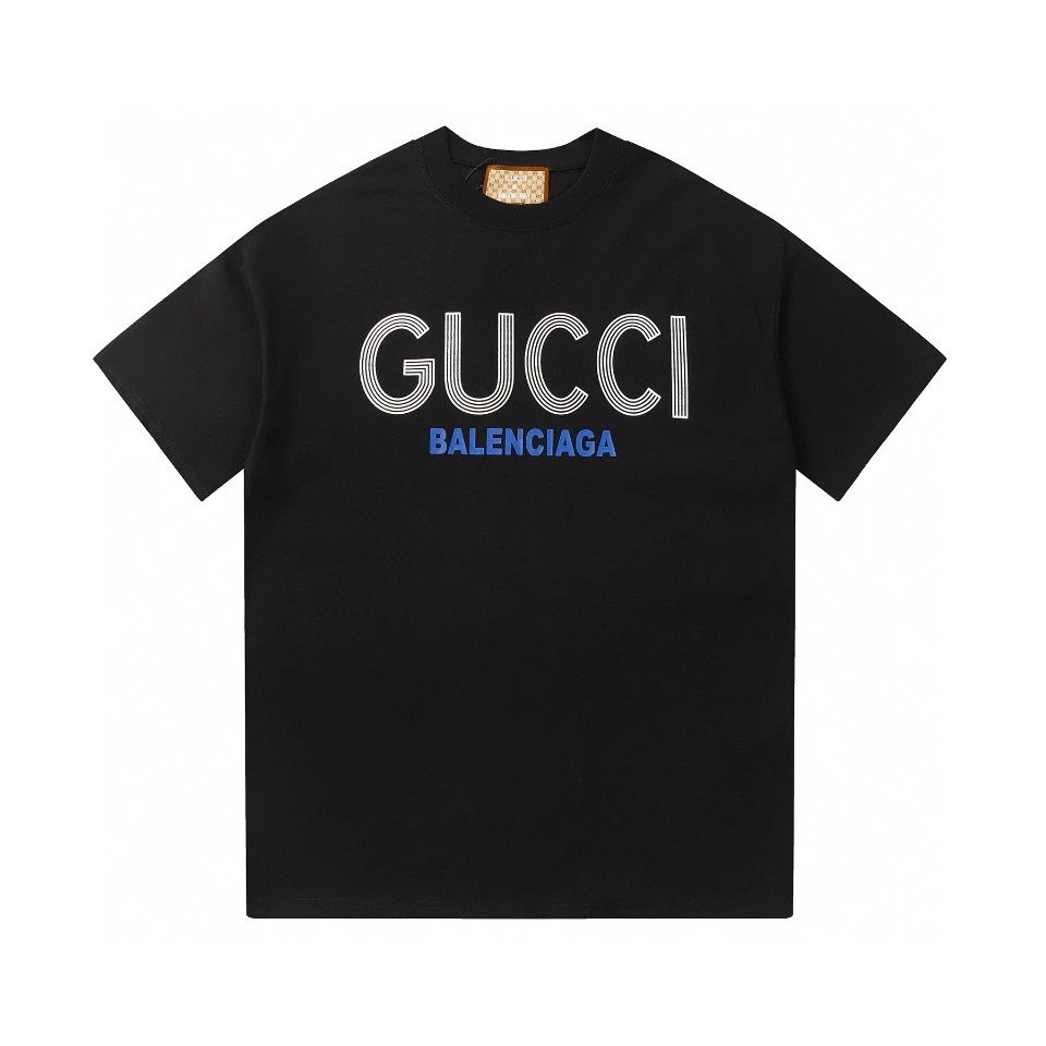 Gucci x Balenciaga Retro Logo Tee Black