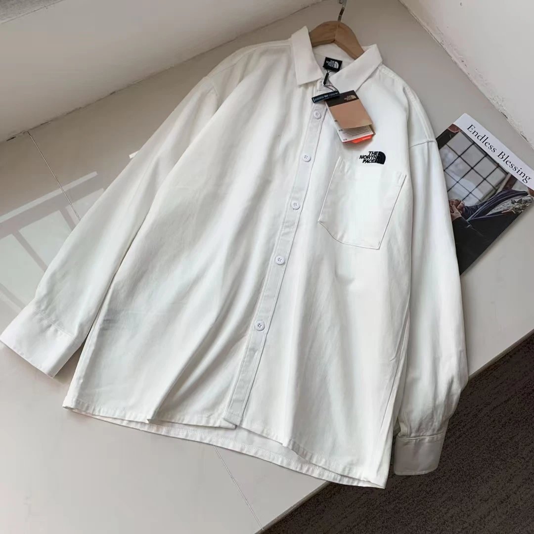 The North Face Logo Overshirt White