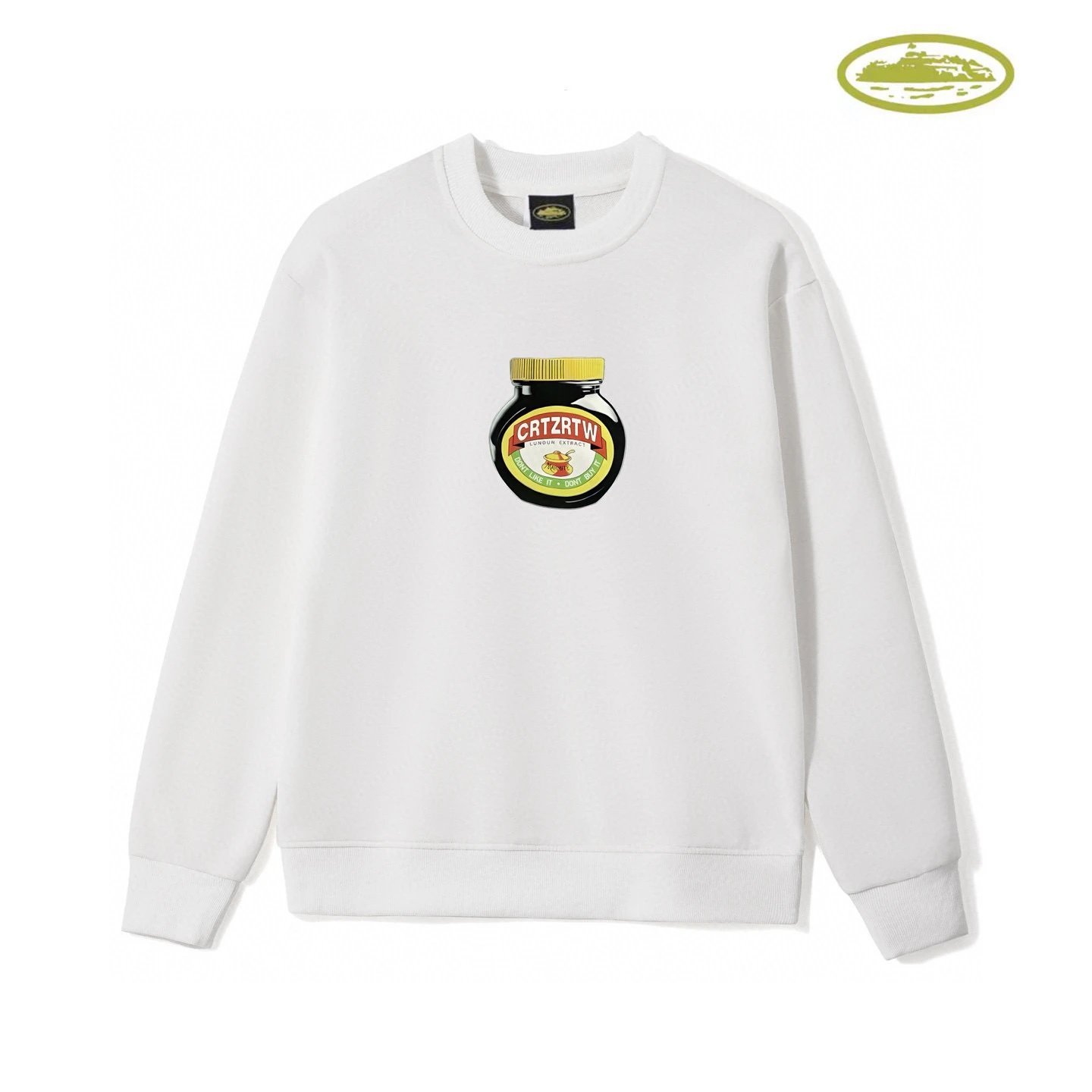 Design Grid Print Crewneck Sweatshirt White Hoodie - 10