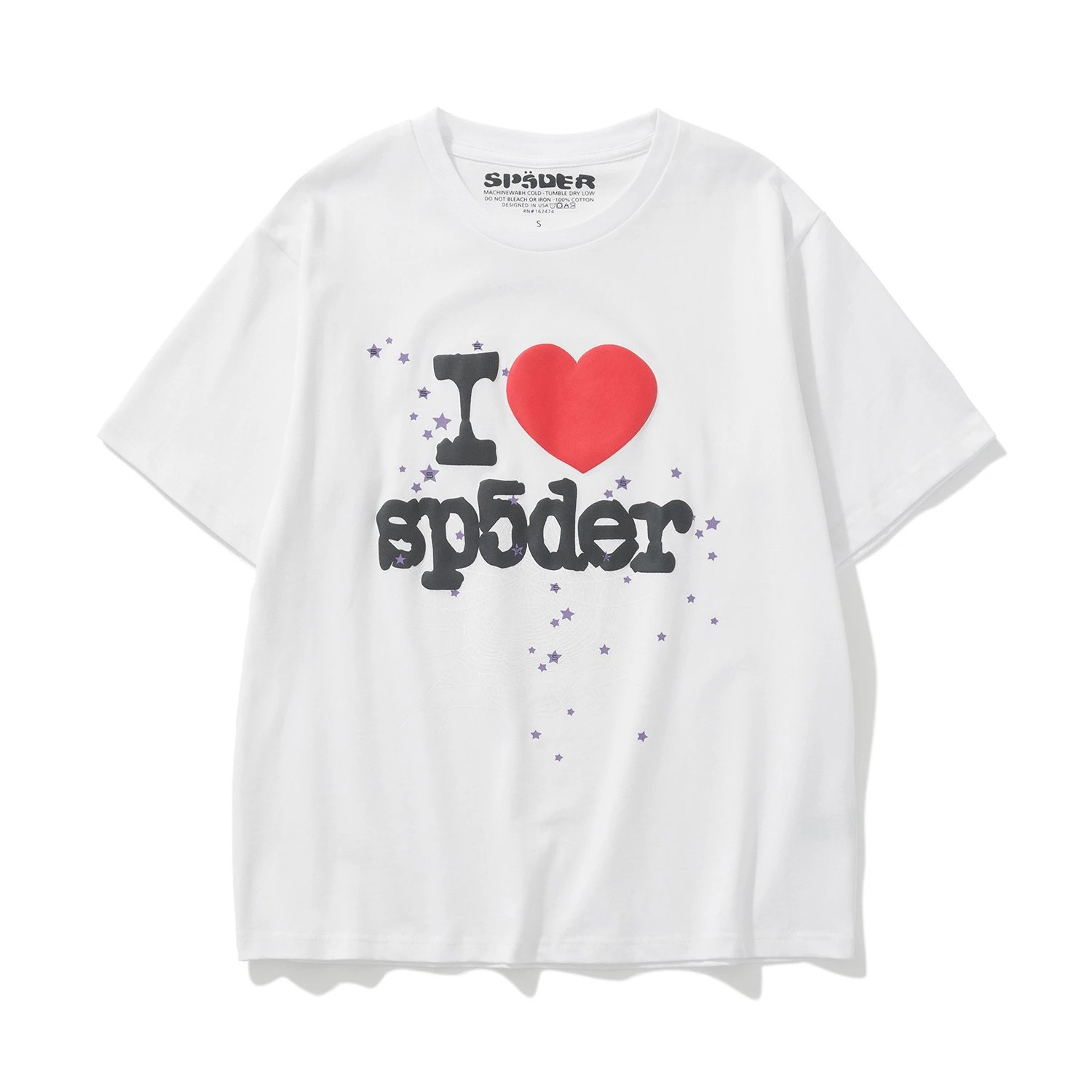 Sp5der I Love Sp5der Tee White Purple