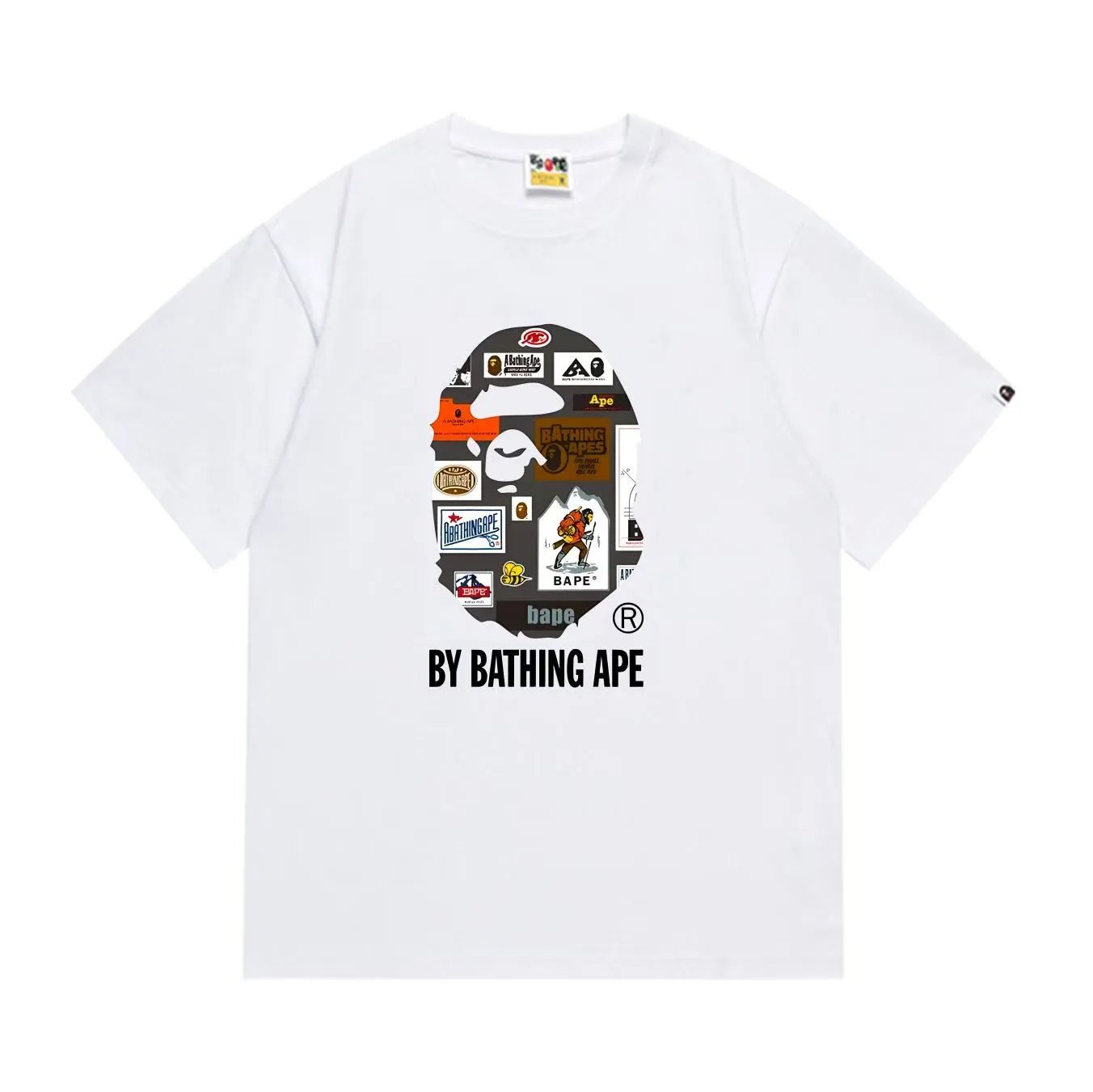 BAPE By Bathing Ape Logo Collage Tee White