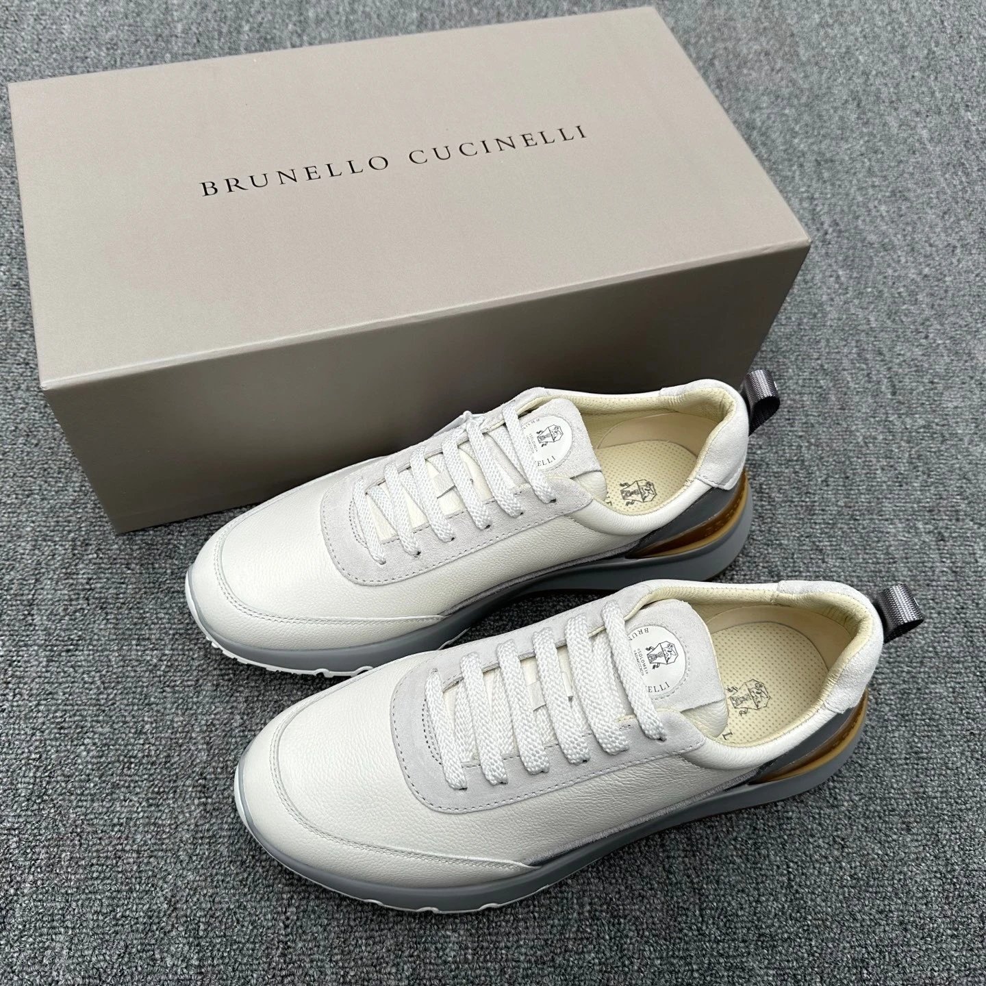 Brunello Cucinelli Leather Runner Sneaker White