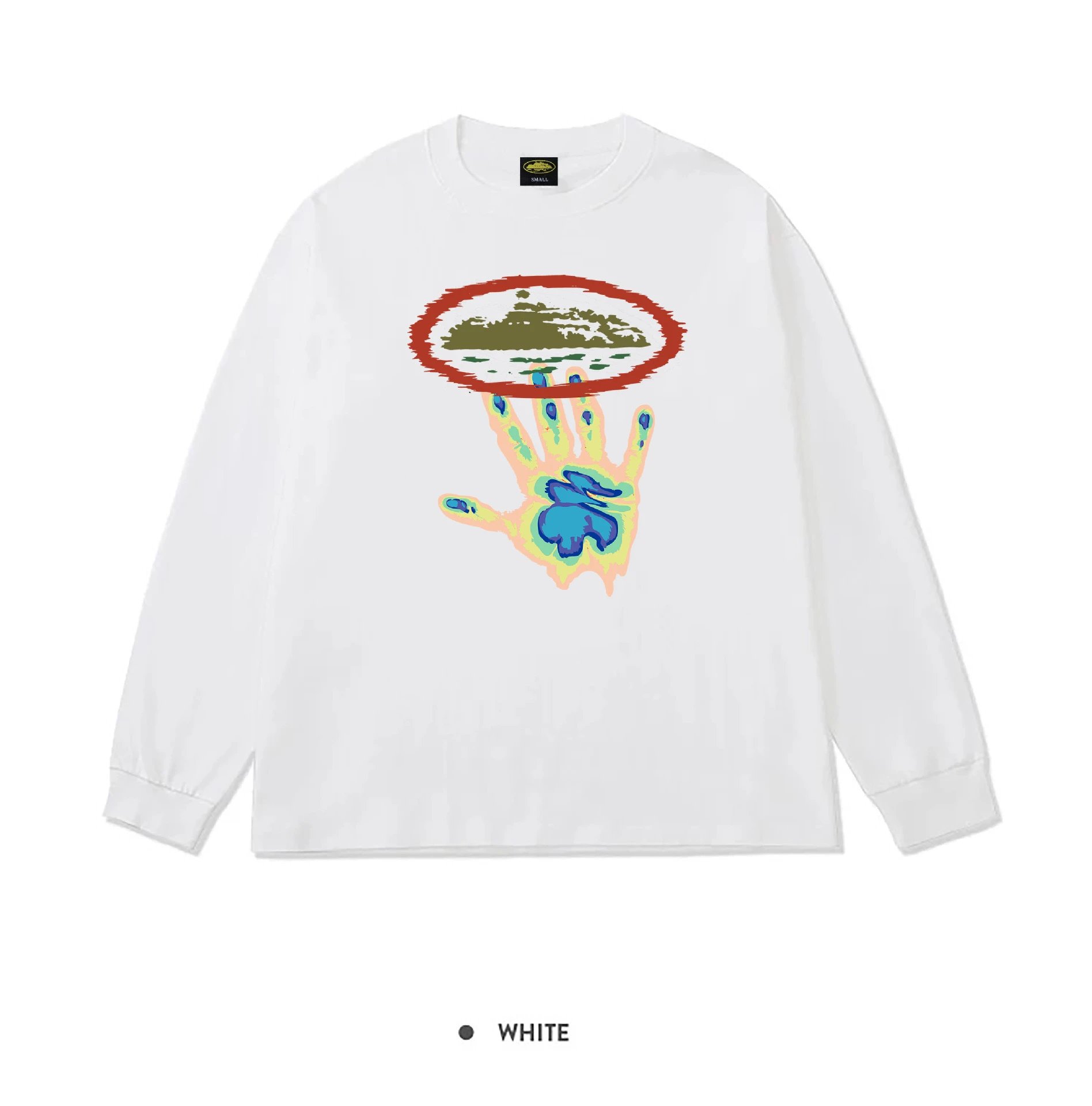 Corteiz Stacked Logo Long Sleeve T-Shirt White - 6