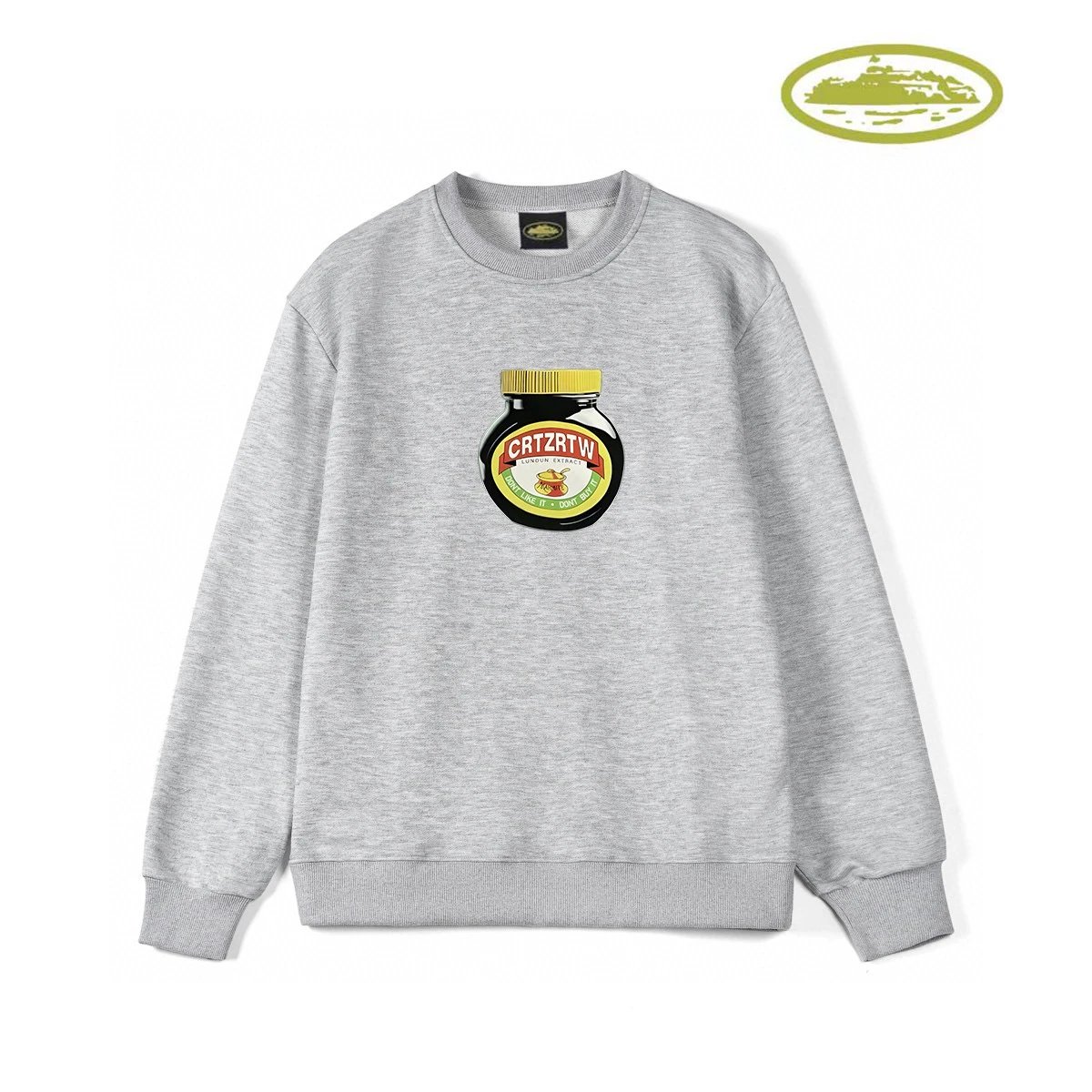 Design Grid Print Crewneck Sweatshirt White Hoodie - 9