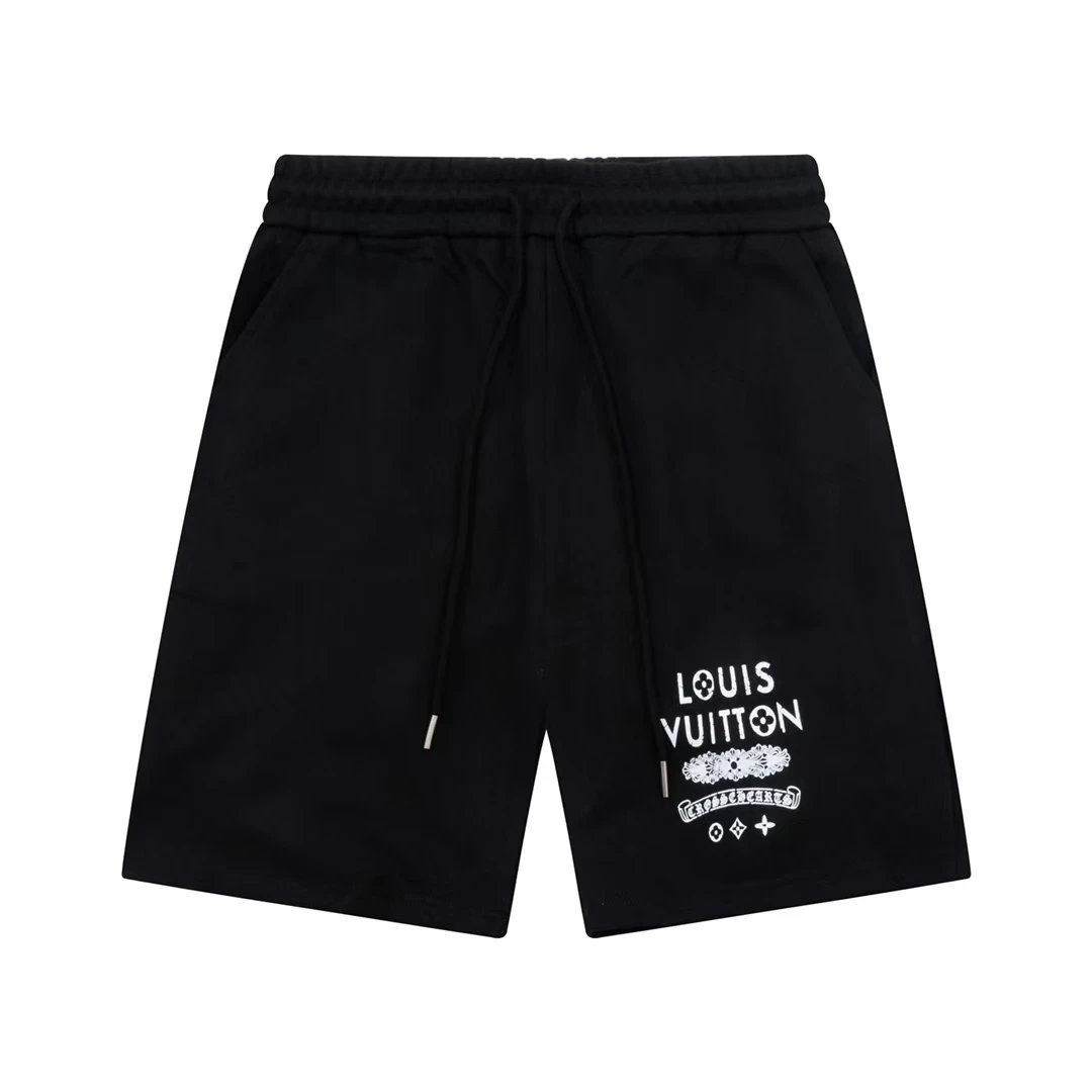 Louis Vuitton Crosshearts Graphic Sweat Shorts Black