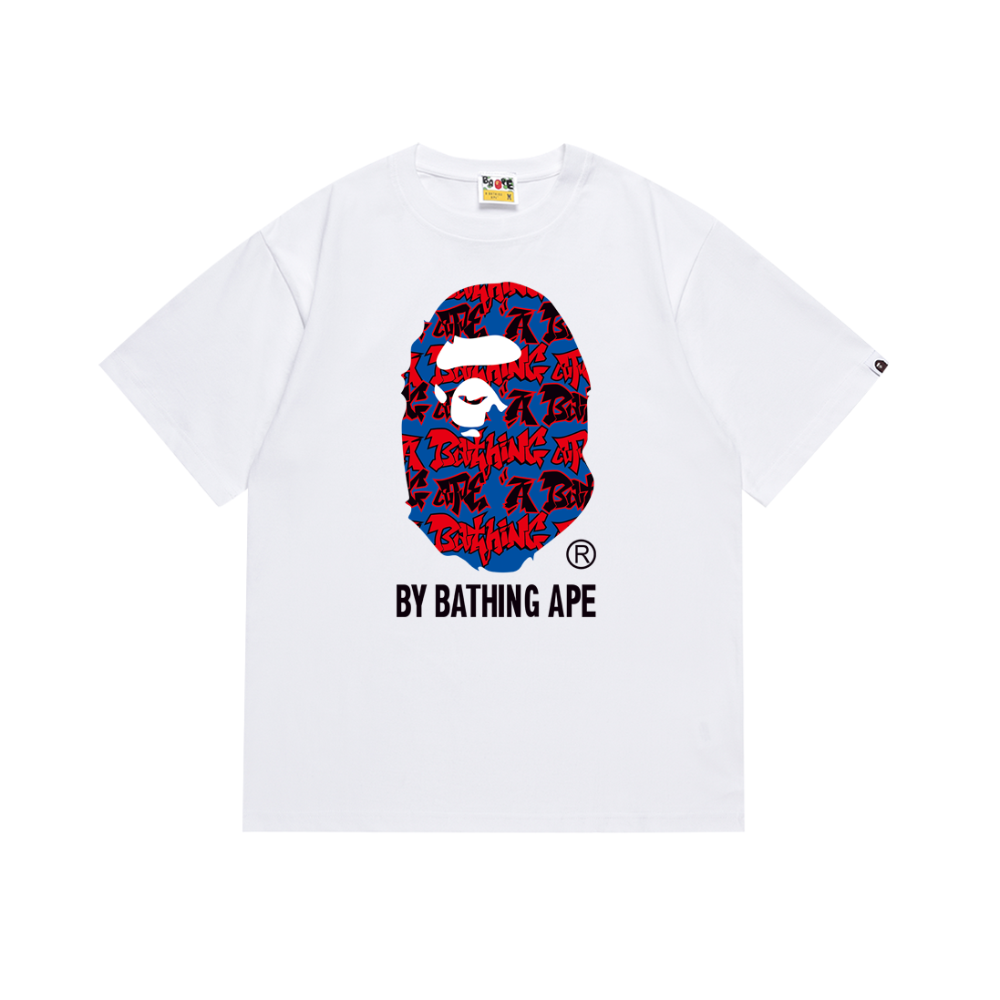 BAPE By Bathing Ape Graffiti Tee White Red Blue