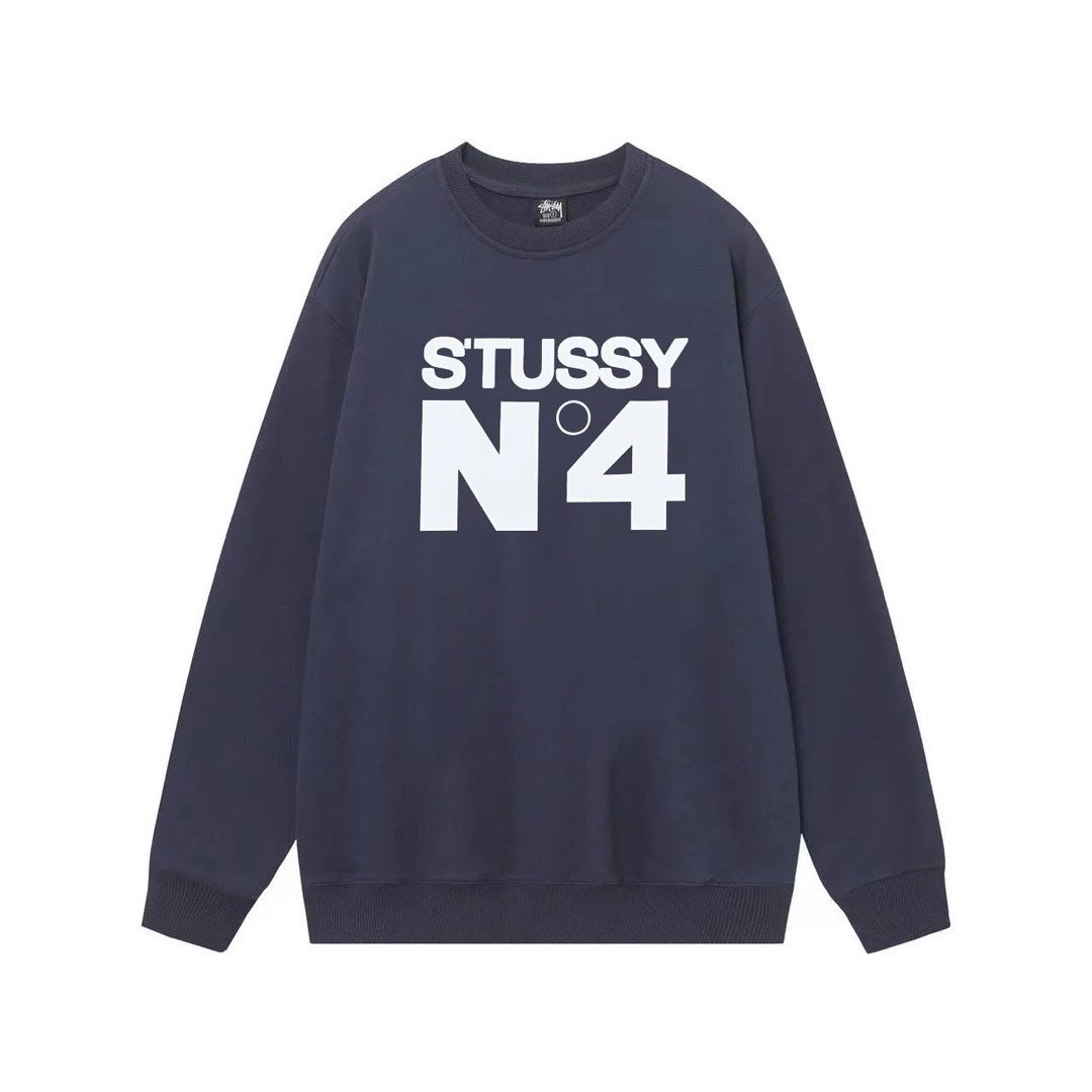 Stussy Big and Meaty Dinosaur Graphic Crewneck Sweatshirt Gray Hoodie - 4