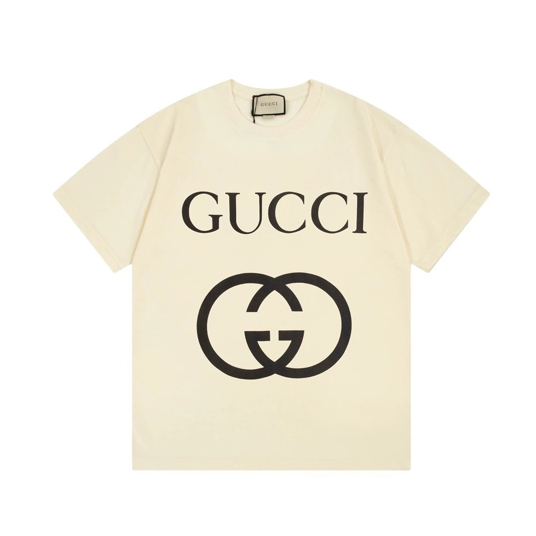Gucci Oversize GG Interlocking Logo Tee Cream