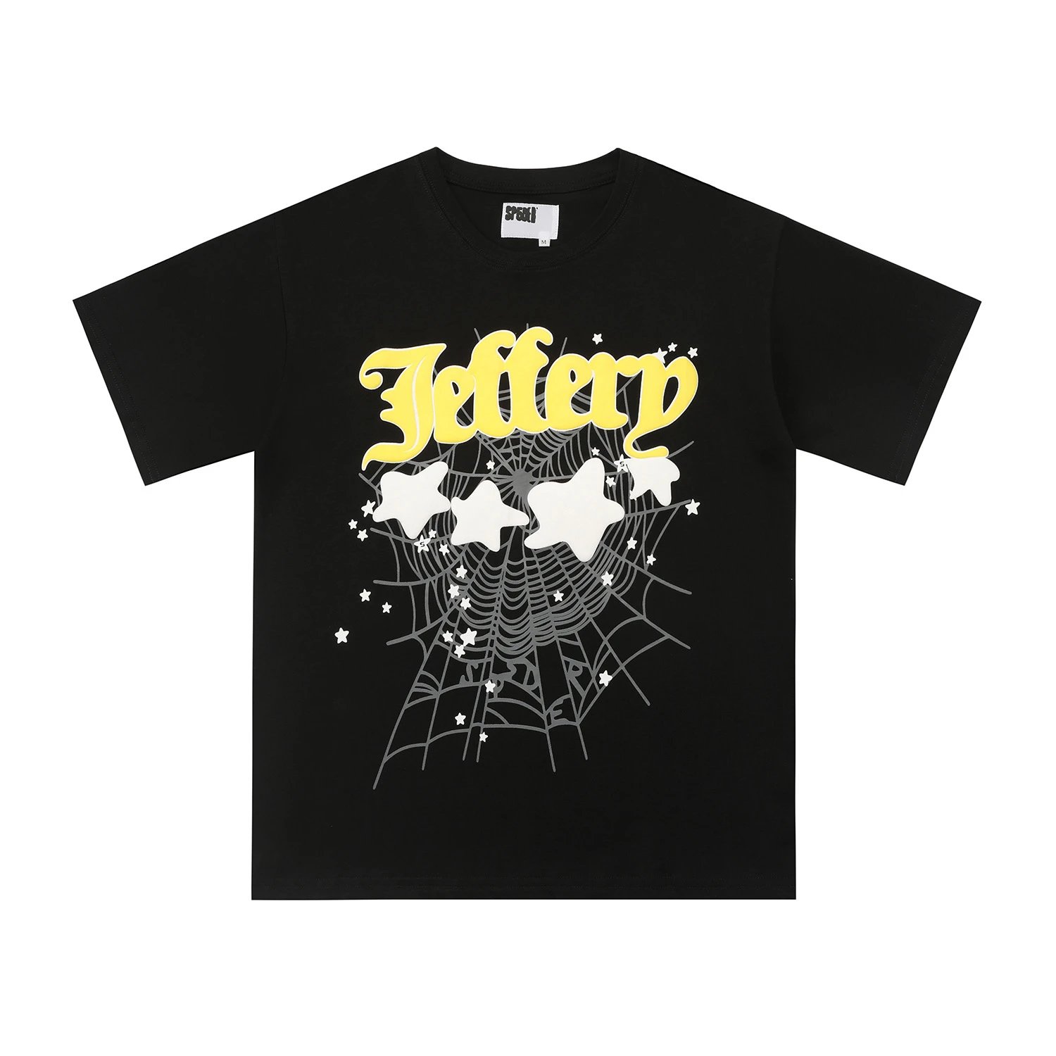 Sp5der Jeffery Web Tee Black Yellow