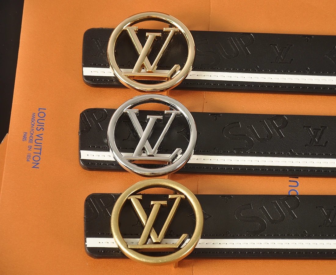 Louis Vuitton x Supreme Monogram Stripe Belt Black - 10