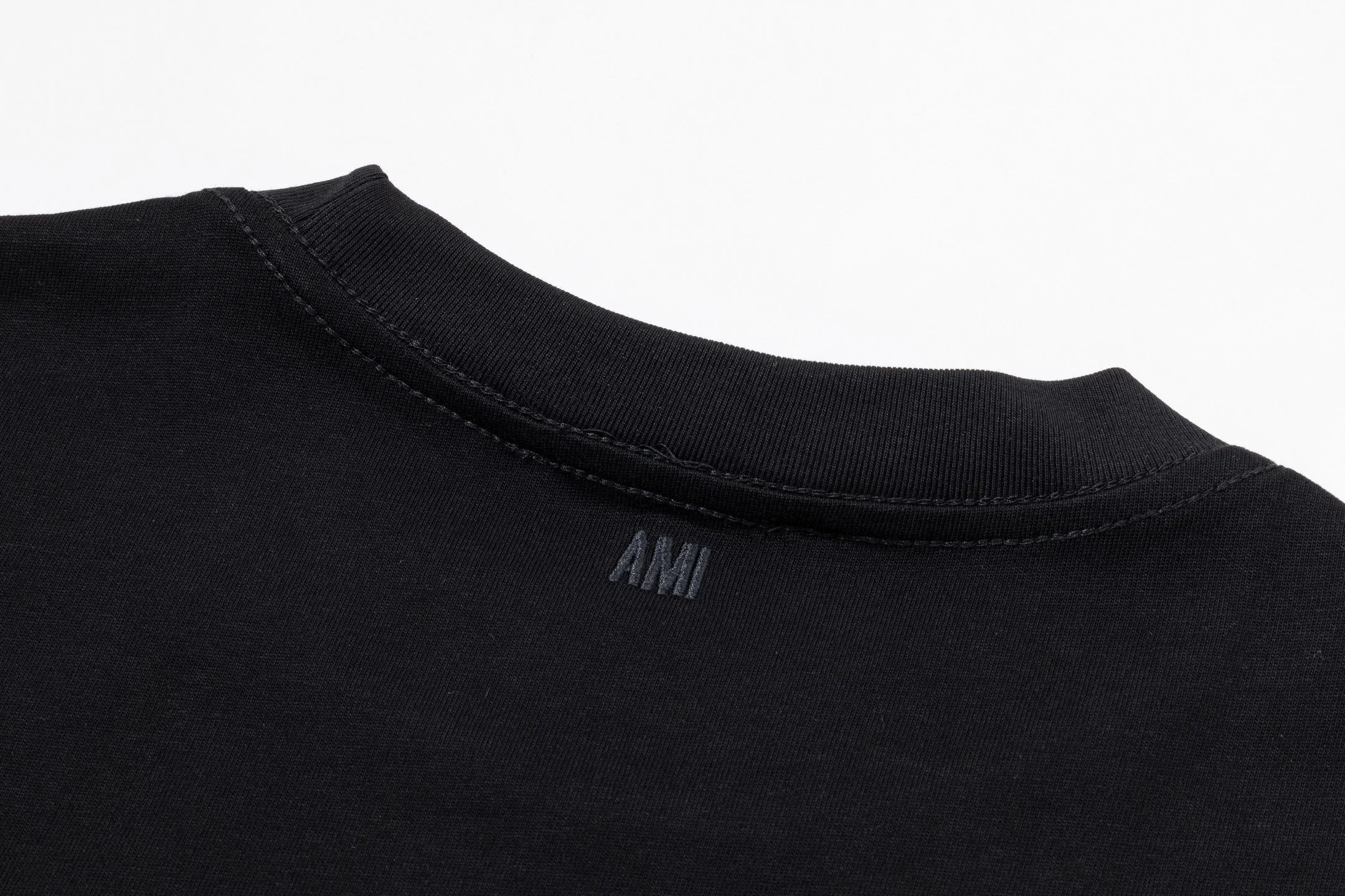 AMI Paris Raglan T-Shirt Beige / Black - 21