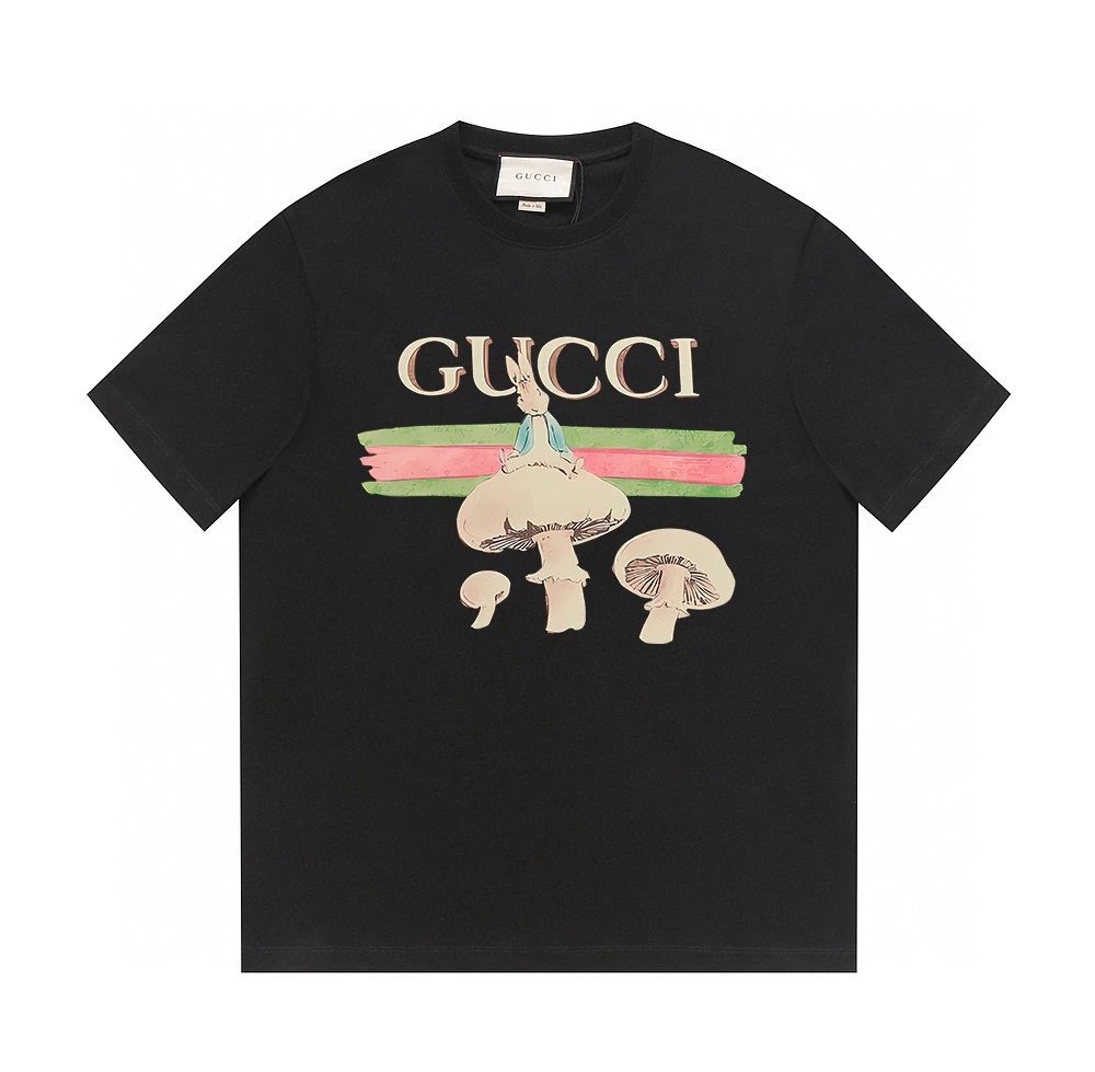 Gucci Mushroom Rabbit Tee Black