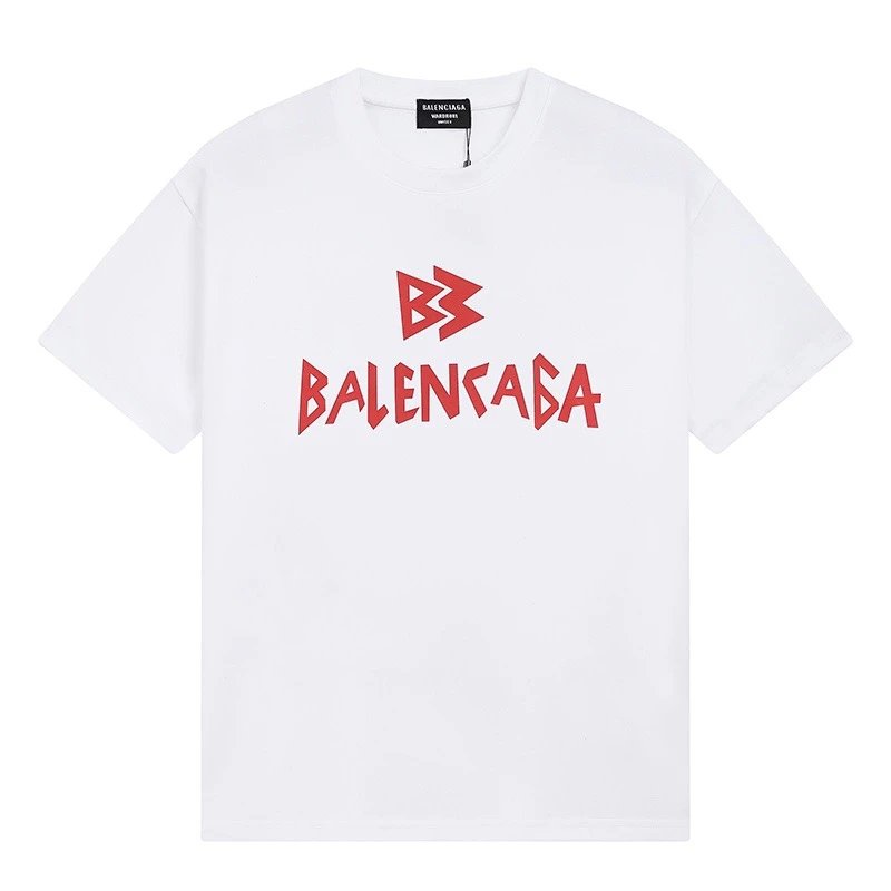 Balenciaga BB Tape Graffiti Logo Tee White