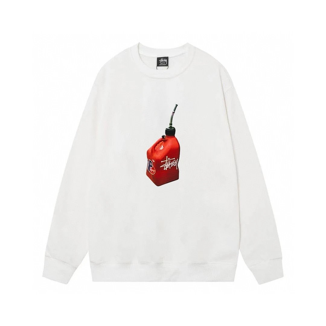 Stussy Abstract Graphic Black Crewneck Sweatshirt Hoodie - 7