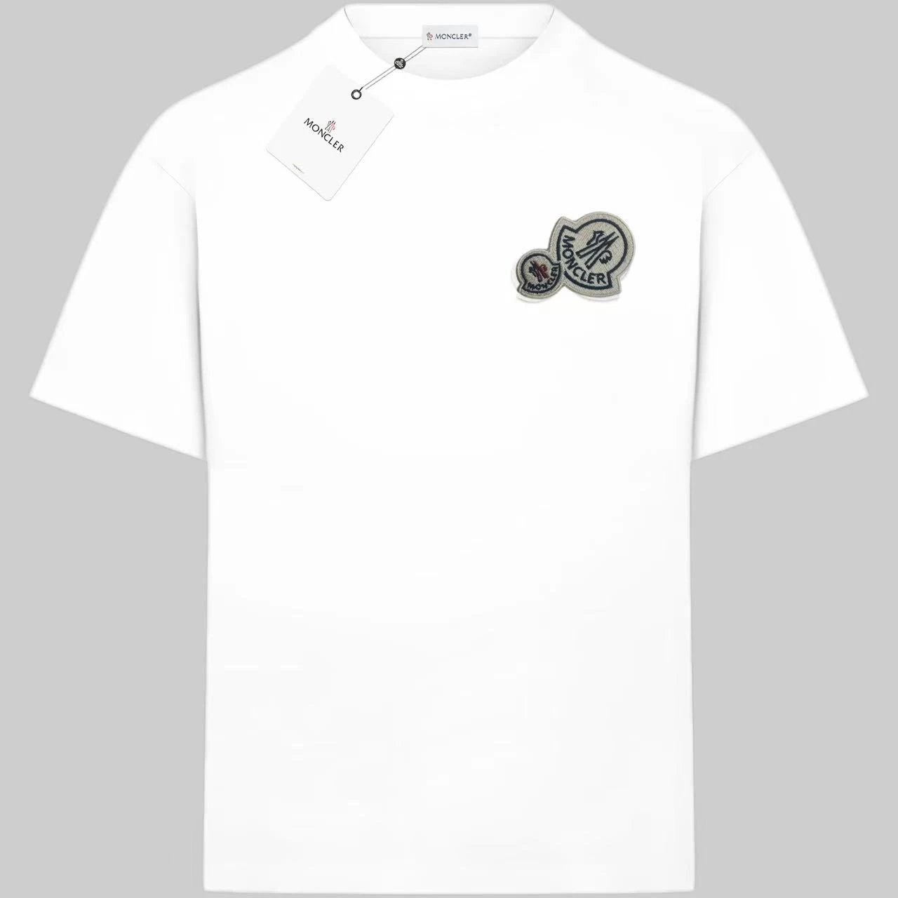 Moncler Double Patch Logo Tee White