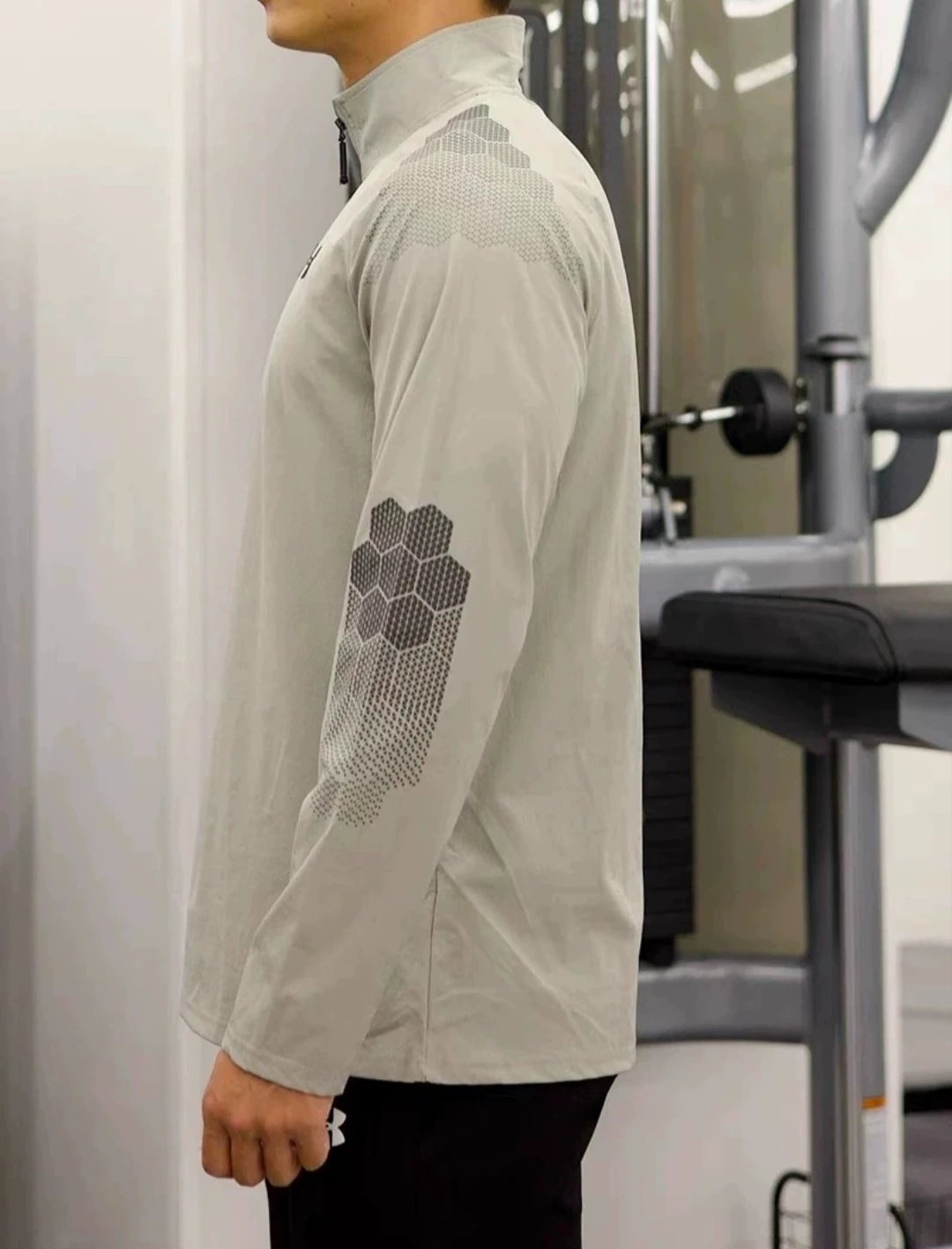 Under Armour HeatGear Half-Zip Base Layer White / Blue - 14