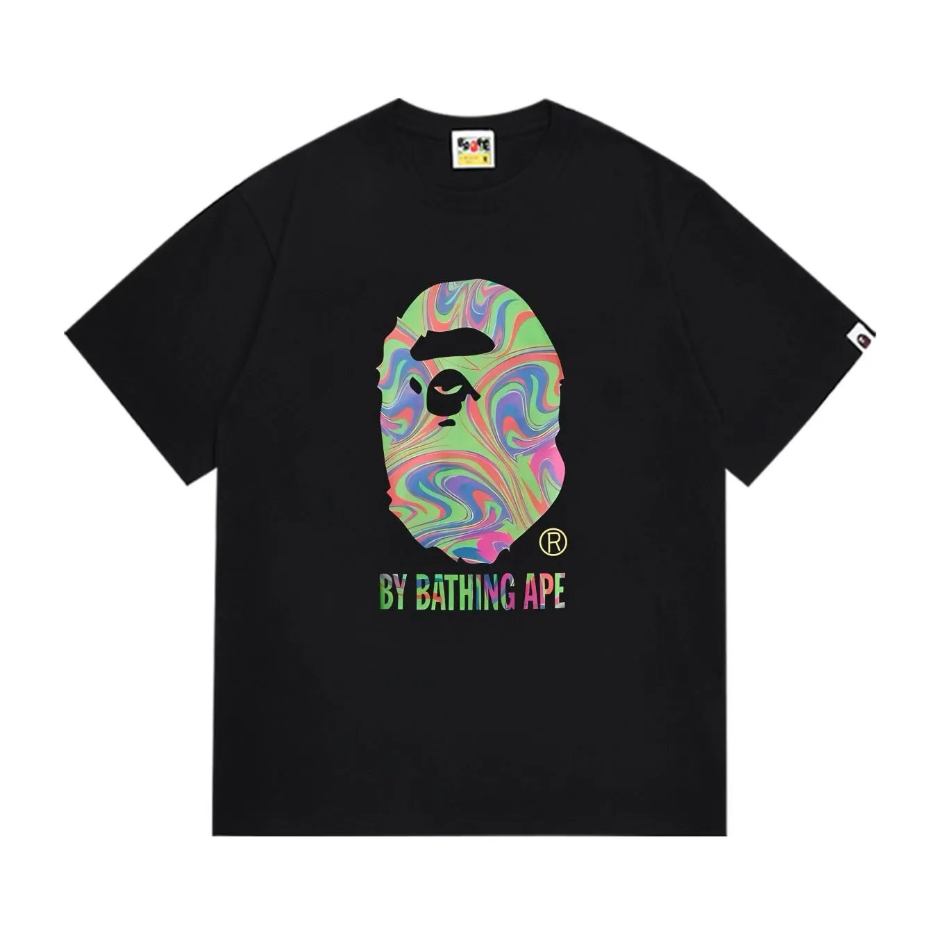 BAPE Marble By Bathing Ape Tee Black Multicolor