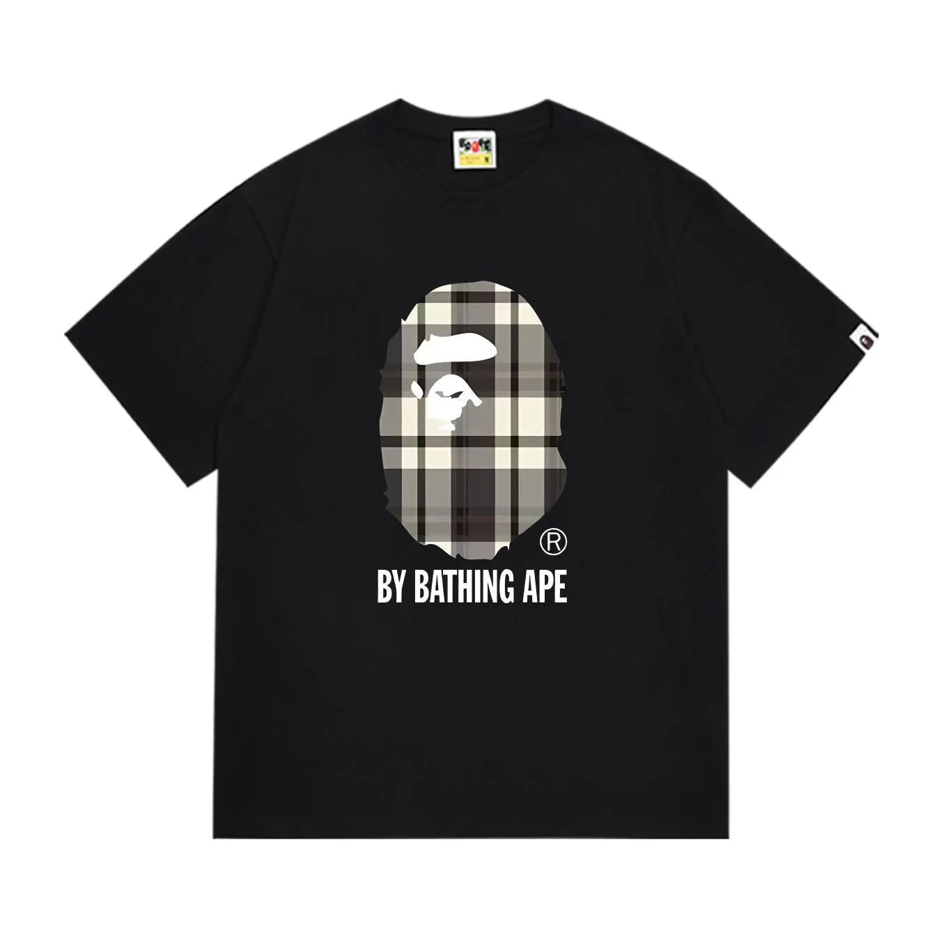 BAPE Plaid By Bathing Ape Tee Black