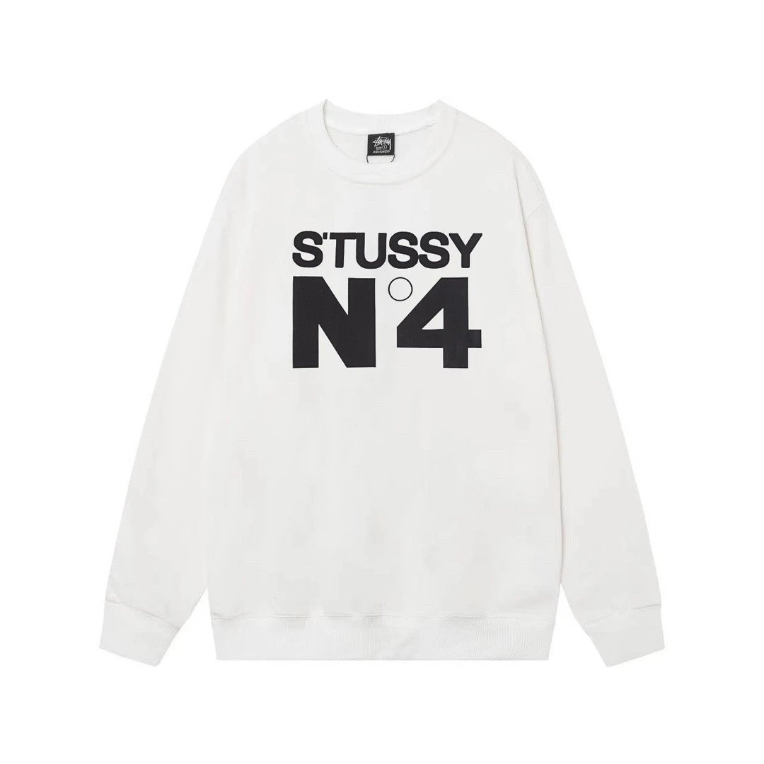 Stussy Big and Meaty Dinosaur Graphic Crewneck Sweatshirt Gray Hoodie - 5