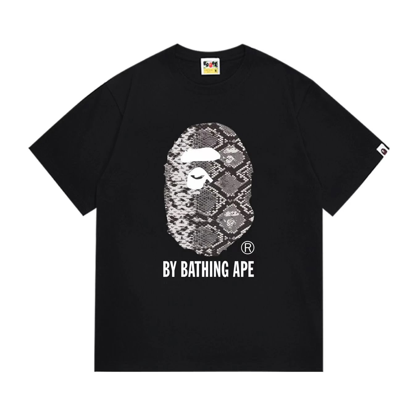 BAPE Snake Skin By Bathing Ape Tee Black