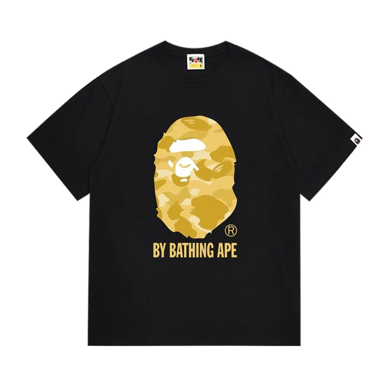 BAPE Yellow Camo By Bathing Ape Tee Black
