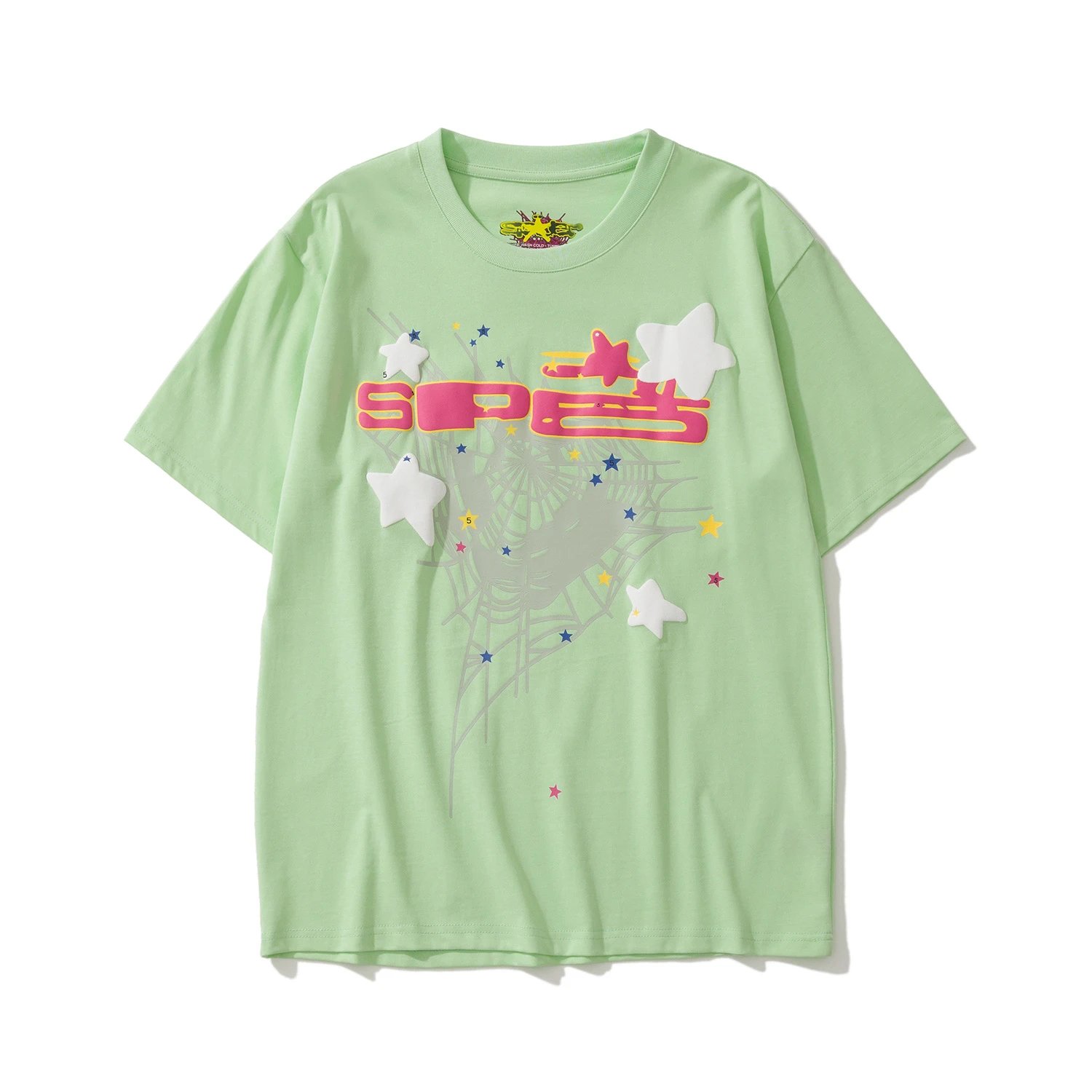 SP5DER Star Print Yellow T-Shirt - 6