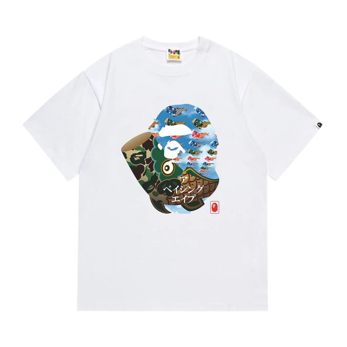 BAPE Koinobori Ape Head Tee White