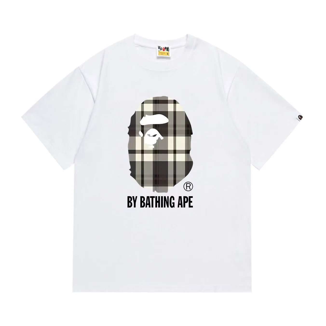 BAPE Plaid By Bathing Ape Tee White