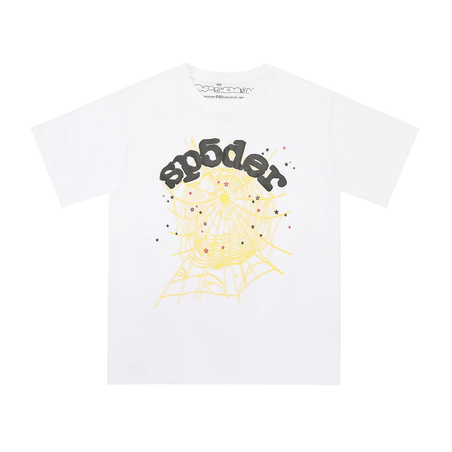 Sp5der Web Logo Tee White Yellow