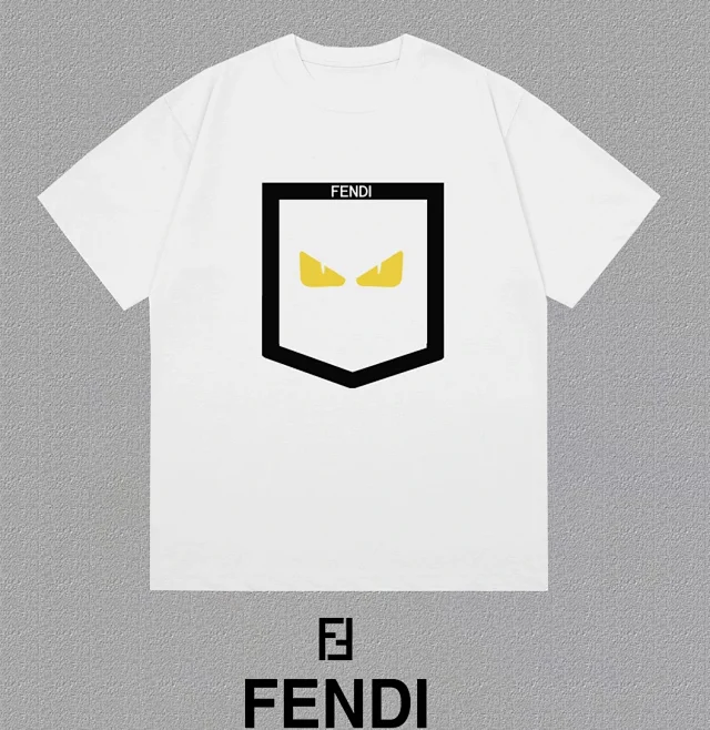 Fendi T-Shirts Short-Sleeve Graphic T-Shirt product detail image 9